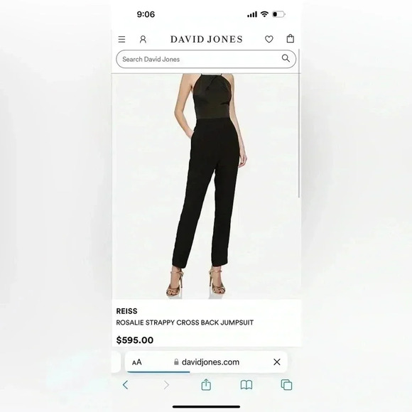 REISS ROSALIE STRAPPY CROSS BACK JUMPSUIT - Picture 3 of 15